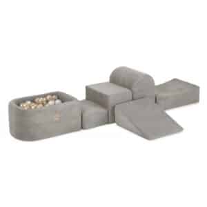 Pallomeri Mini + temppurata 4 palaa Premium sametti, Beige